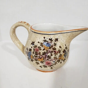 Daruta Italian Handpainted  Pottery Water Pitcher .